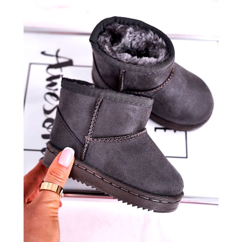 Warm Children's Youth Snow Boots Gray Gooby grey 3