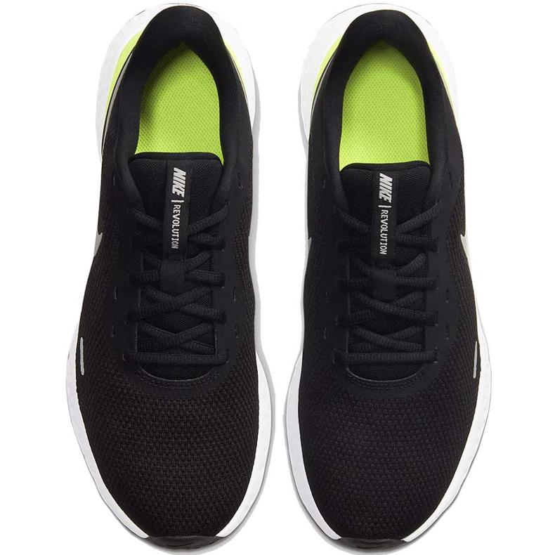 Nike Revolution 5 black and green men's running shoes BQ3204 010 white 1