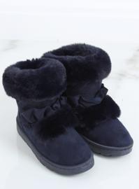 Navy blue snow boots for women A976 Blue 1