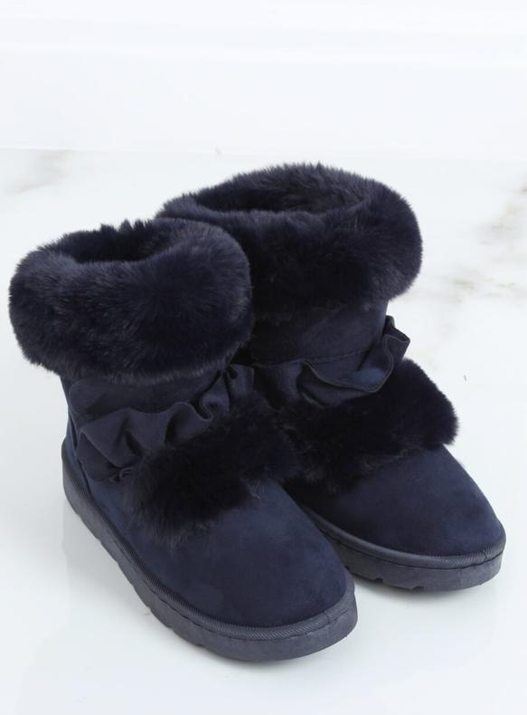 Navy blue snow boots for women A976 Blue 1
