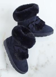 Navy blue snow boots for women A976 Blue 2