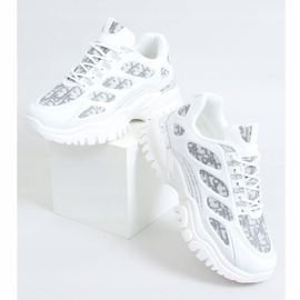 White women's sports shoes VL123 White grey 1