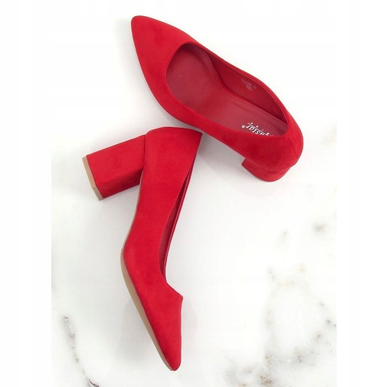 Pumps on the post red CC208P Red 1