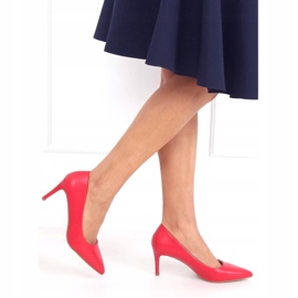Red CD62P Red low heel stilettos 1