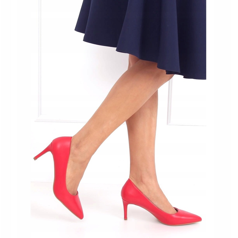 Red CD62P Red low heel stilettos 1