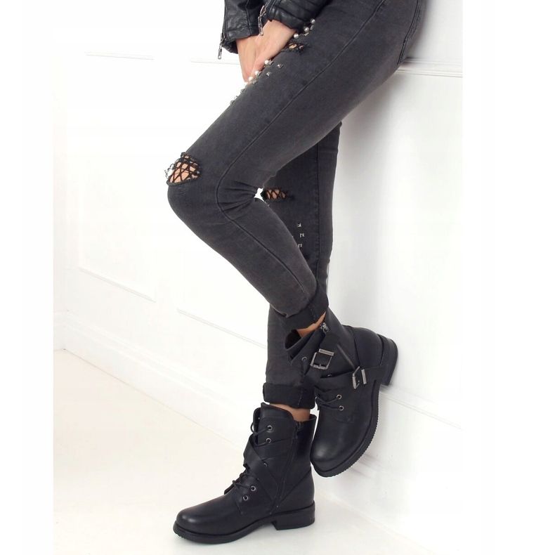Black military boots 88041 Black 2
