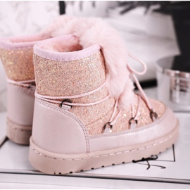 FRROCK Children's Snow Boots With Fur Pink Minnie Mouse silver 3