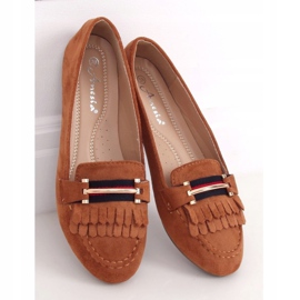 Women's loafers camel 88-381 Camel brown multicolored 1