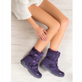 SHELOVET Velcro snow boots violet 1