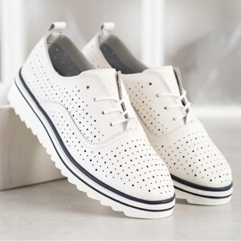 Goodin Openwork Leather Footwear white 2 Goodin Openwork Leather Footwear white 2
