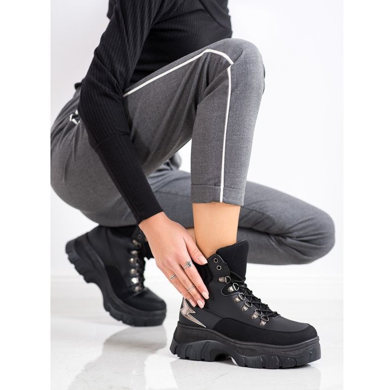 Seastar Fashion Lace-up Sport Booties black 1