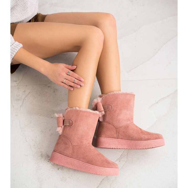 SHELOVET Mukluki With A Bow pink 1