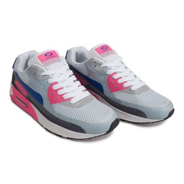 Women's sports shoes B49-1 White blue pink grey 1 Women's sports shoes B49-1 White blue pink grey 1