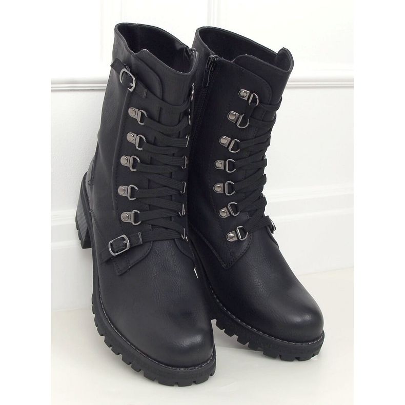 Black military boots 361 Black 1