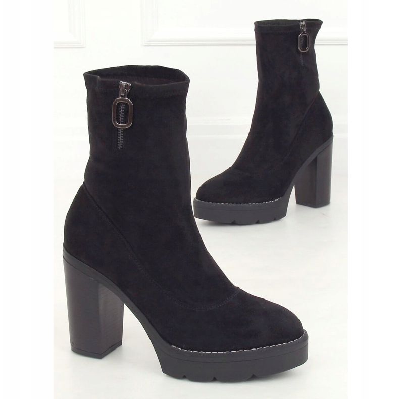 Black 9513 Black platform boots 1