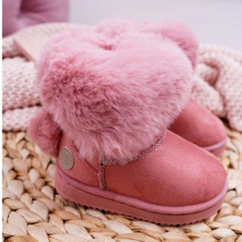 FRROCK Children's Snow Boots with Fur Pink Kiks 2