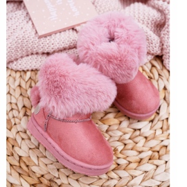 FRROCK Children's Snow Boots with Fur Pink Kiks 3