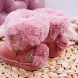 FRROCK Children's Snow Boots with Fur Pink Kiks 4