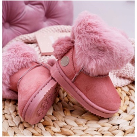 FRROCK Children's Snow Boots with Fur Pink Kiks 5