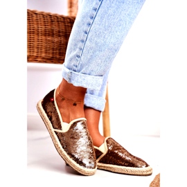 Women's Espadrilles Big Star Iridescent Sequins Gold DD274A161 copper golden 1 Women's Espadrilles Big Star Iridescent Sequins Gold DD274A161 copper golden 1