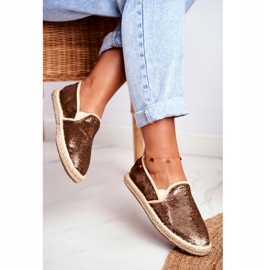 Women's Espadrilles Big Star Iridescent Sequins Gold DD274A161 copper golden 3 Women's Espadrilles Big Star Iridescent Sequins Gold DD274A161 copper golden 3