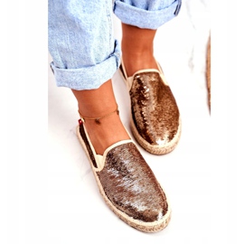 Women's Espadrilles Big Star Iridescent Sequins Gold DD274A161 copper golden 4 Women's Espadrilles Big Star Iridescent Sequins Gold DD274A161 copper golden 4