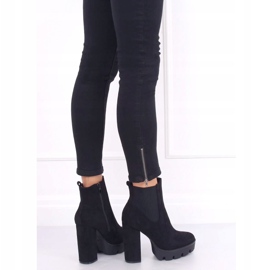 Black Boots on the platform Jodhpur boots DA30P Black 1