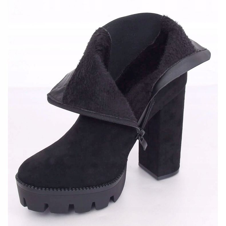 Black Boots on the platform Jodhpur boots DA30P Black 2