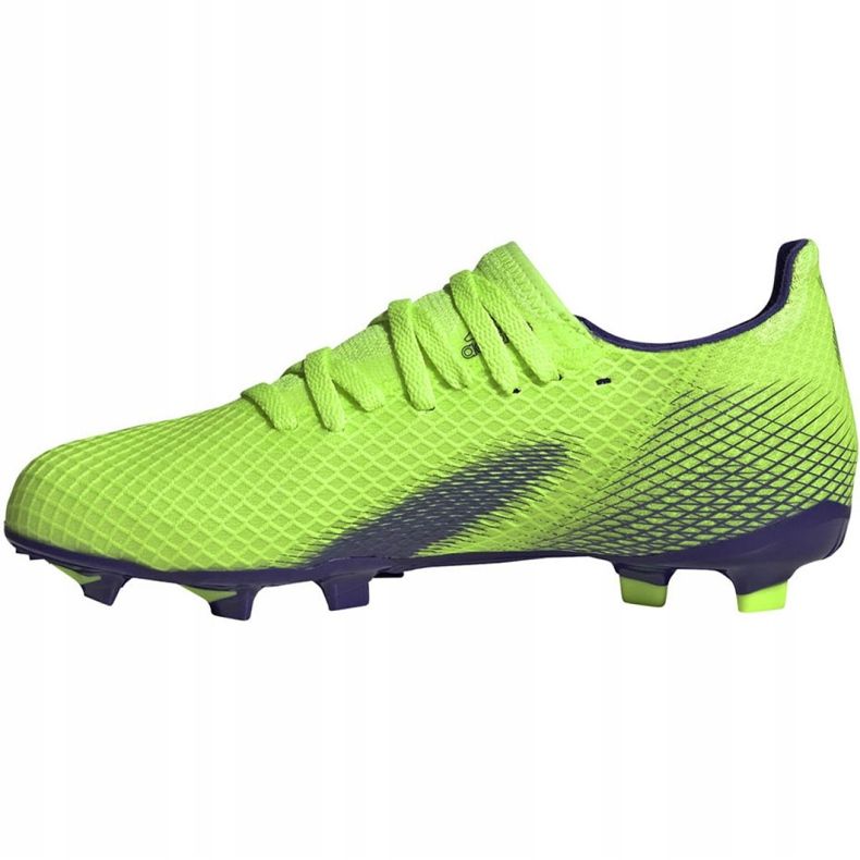 Adidas X Ghosted.3 Fg Jr EG8212 football boots green green 2 Adidas X Ghosted.3 Fg Jr EG8212 football boots green green 2