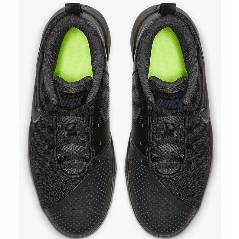Nike Team Hustle Quick 2 black shoes for kids AT5298 001 1