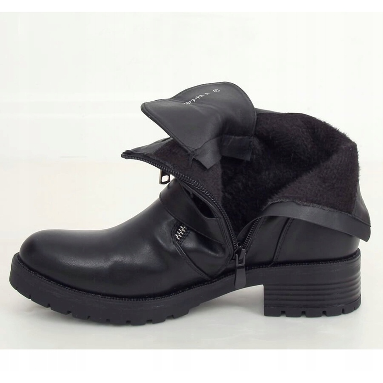 Black military boots 7679-PA Black 1