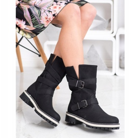 Super Mode High Boots With Buckle black 2