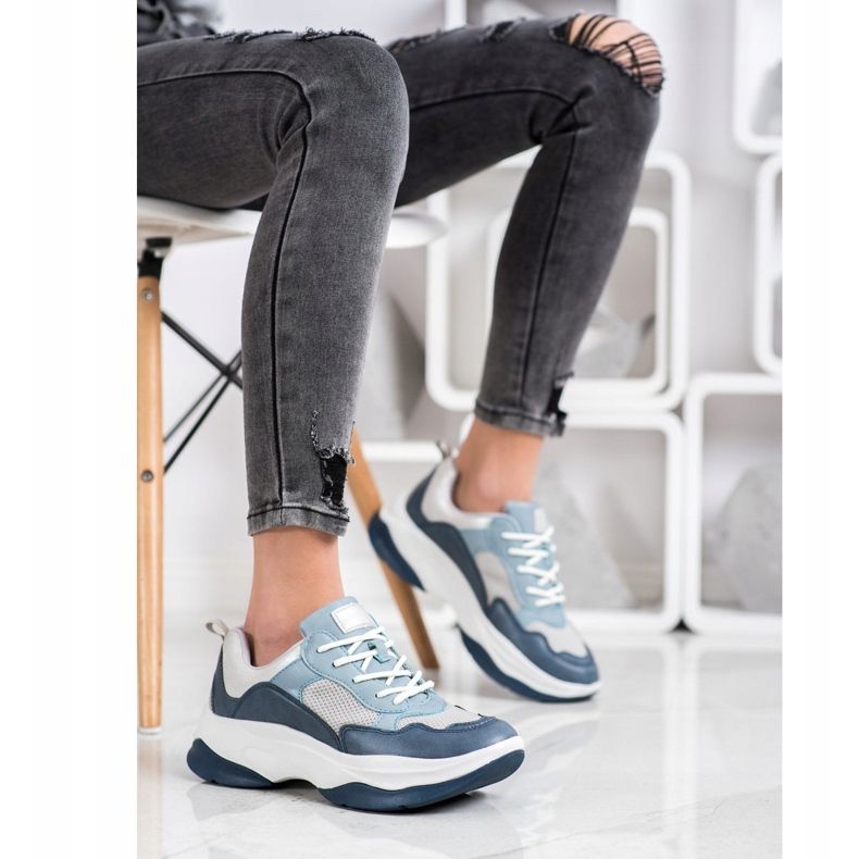 Kylie Fashionable Blue Sneakers 1