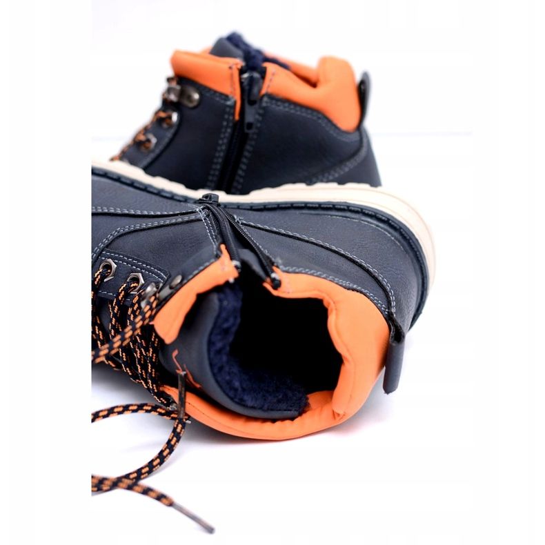 Vico Navy Children's Boys' Warm Boots with Fleece Billy navy blue orange 3