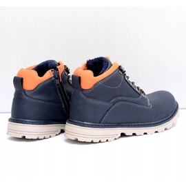 Vico Navy Children's Boys' Warm Boots with Fleece Billy navy blue orange 2