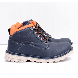 Vico Navy Children's Boys' Warm Boots with Fleece Billy navy blue orange 1