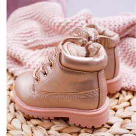 Children's Trappers Warm Boots Champagne Dexter pink 3