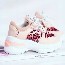 FRROCK Children's Sport Shoes In Leopard Pattern Pink Penny beige 3 FRROCK Children's Sport Shoes In Leopard Pattern Pink Penny beige 3