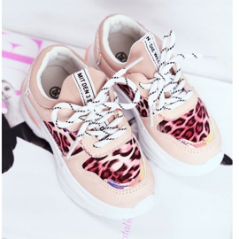 FRROCK Children's Sport Shoes In Leopard Pattern Pink Penny beige 2 FRROCK Children's Sport Shoes In Leopard Pattern Pink Penny beige 2