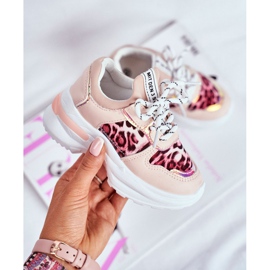 FRROCK Children's Sport Shoes In Leopard Pattern Pink Penny beige 4 FRROCK Children's Sport Shoes In Leopard Pattern Pink Penny beige 4