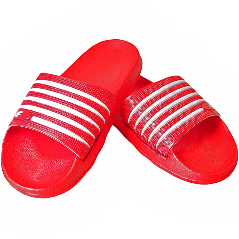 Women's slippers 4F red H4Z19 KLD001 62S white 1