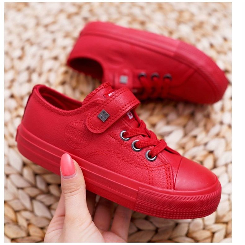 Children's Leather Sneakers Big Star EE374036 Red 1