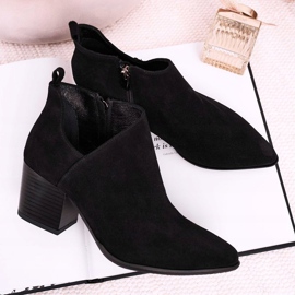 Nicole Women's Boots With A Cut Out Suede Black Lawrence 1