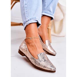 Nicole Women's Leather Loafers Animal Pattern Golden Scarlett multicolored 1