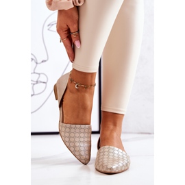 Elegant Leather Ballerinas Laura Messi 1110 Golden Gasoline multicolored 2
