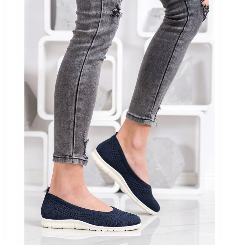 Goodin Openwork Slipons navy blue 1