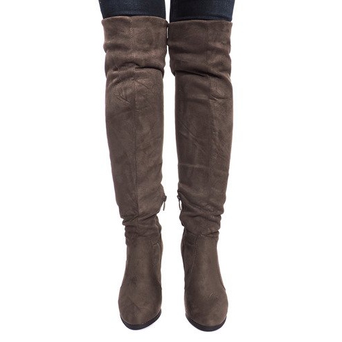 Suede Boots On A Bar K953 Green 2