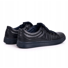 Bednarek Polish Shoes Men's Leather Shoes Sneakers Bednarek Navy Blue 1