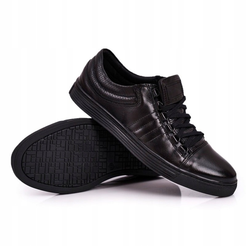 Bednarek Polish Shoes Men's Leather Brogues Sneakers Bednarek Black 2