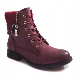 Boots With Fur BZ8402-KB Wine red 1